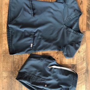 FIGS DARK HARBOR BLUE SCRUB SET